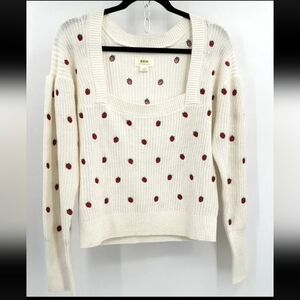 Maeve by Anthropologie Embroidered Sweater in Large